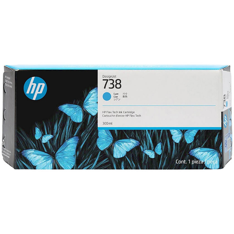 HP 738 Ink Cartridge Cyan 300ml