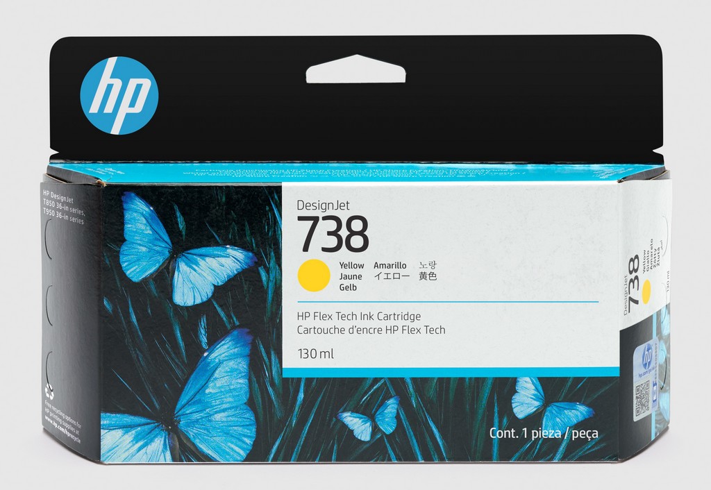 HP 738 Ink Cartridge Yellow 130ml