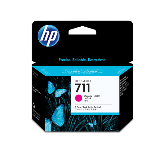 HP 711 Ink Cartridge magenta Three-Pack 29ml