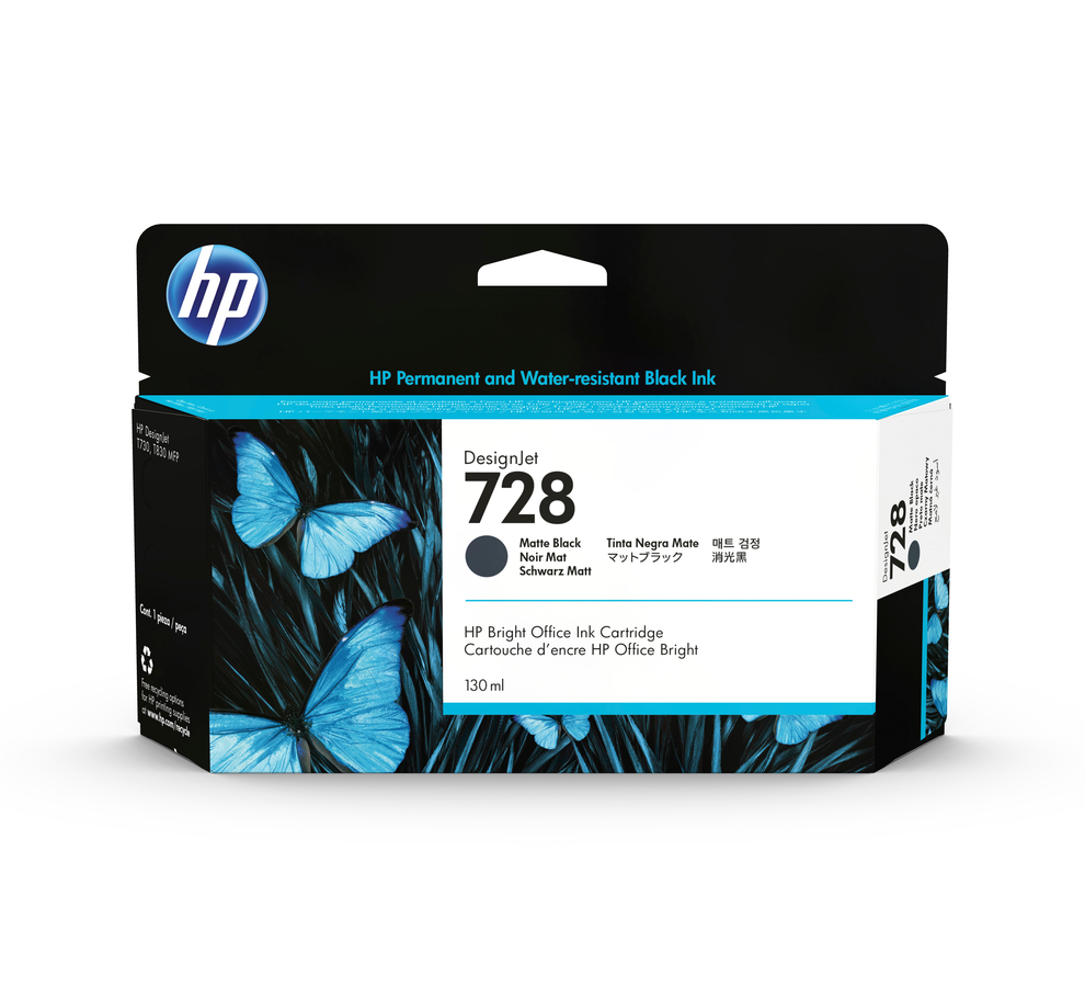 HP 728 Ink Cartridge Matte Black 130ml