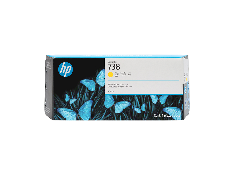 HP 738 Ink Cartridge Yellow 300ml
